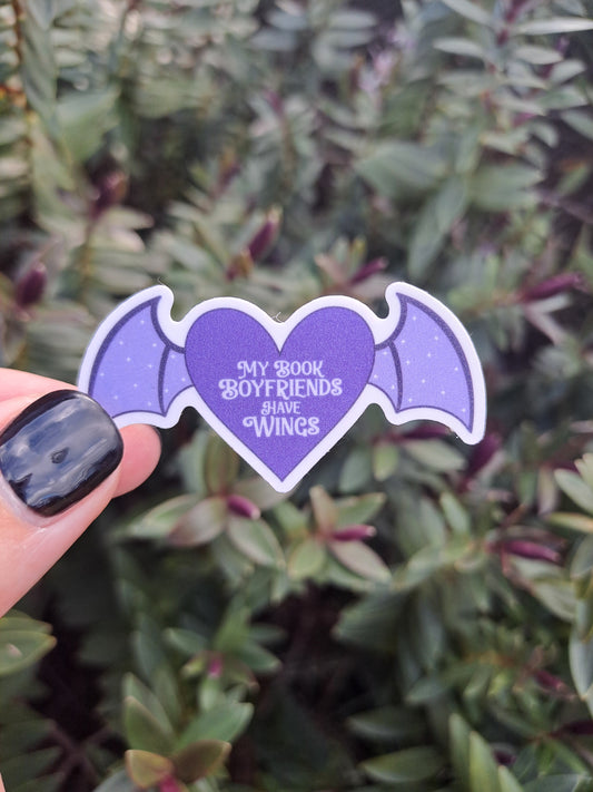 My Book Boyfriends Have Wings Sticker