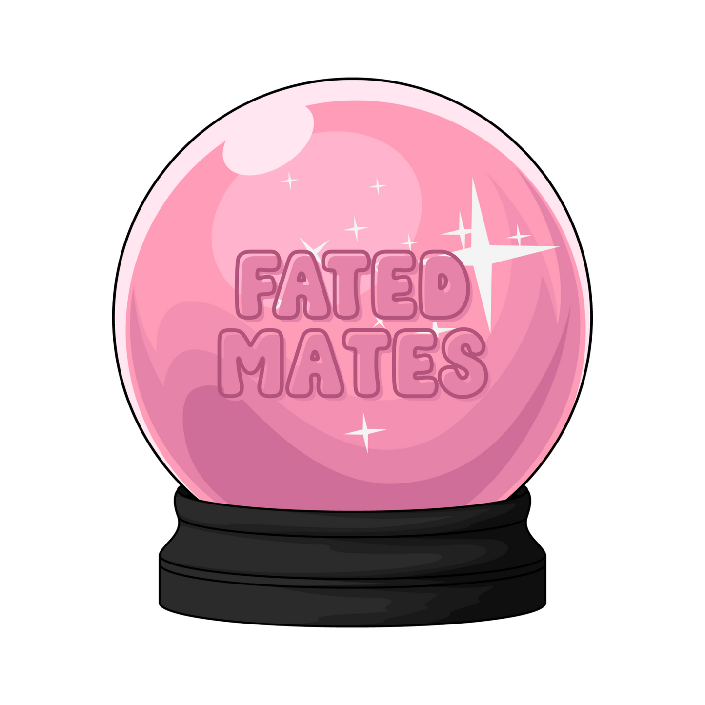 Pink Fated Mates Crystal Ball sticker.