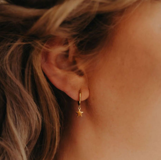 ✨ Mini Star Hoop Earrings