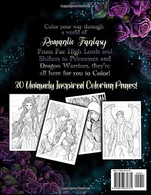 Colouring book back cover 'Romantasy'
