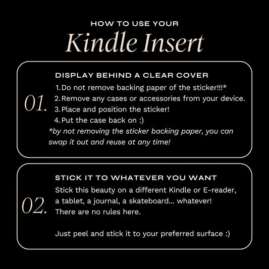 Otherworldly Black Kindle Sticker Insert