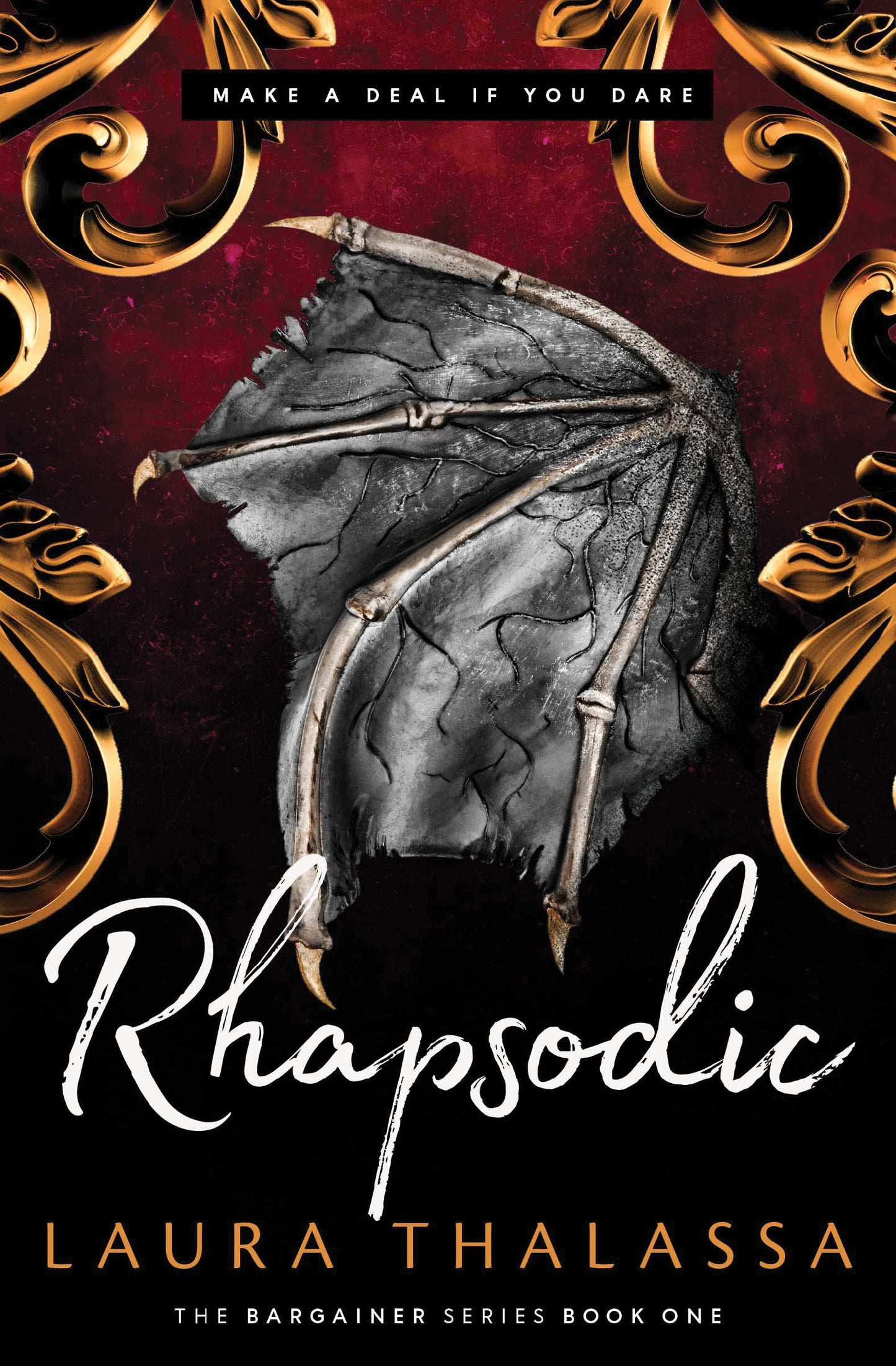 Fantasy novel cover 'Rhapsodic' by Laura Thalassa.