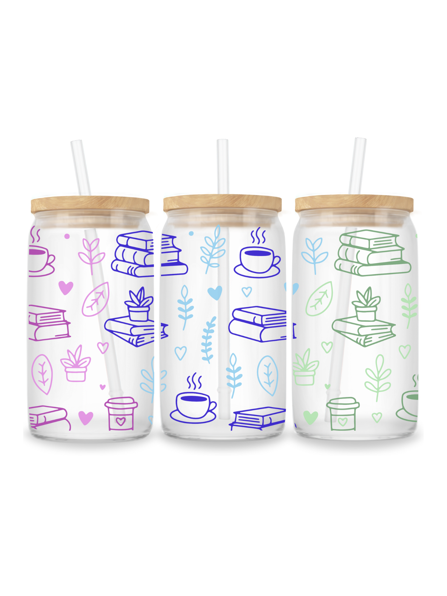 ✨ Glass Bookish Tumblers