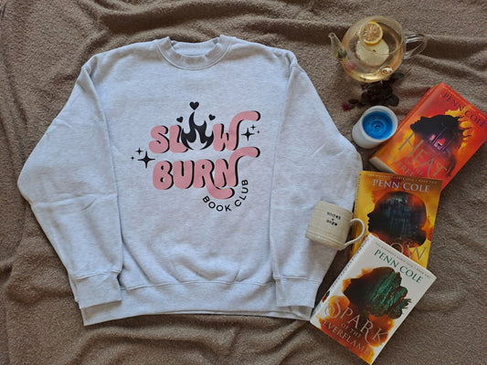 Slow Burn Book Club - Grey Marle Fleece Sweatshirt