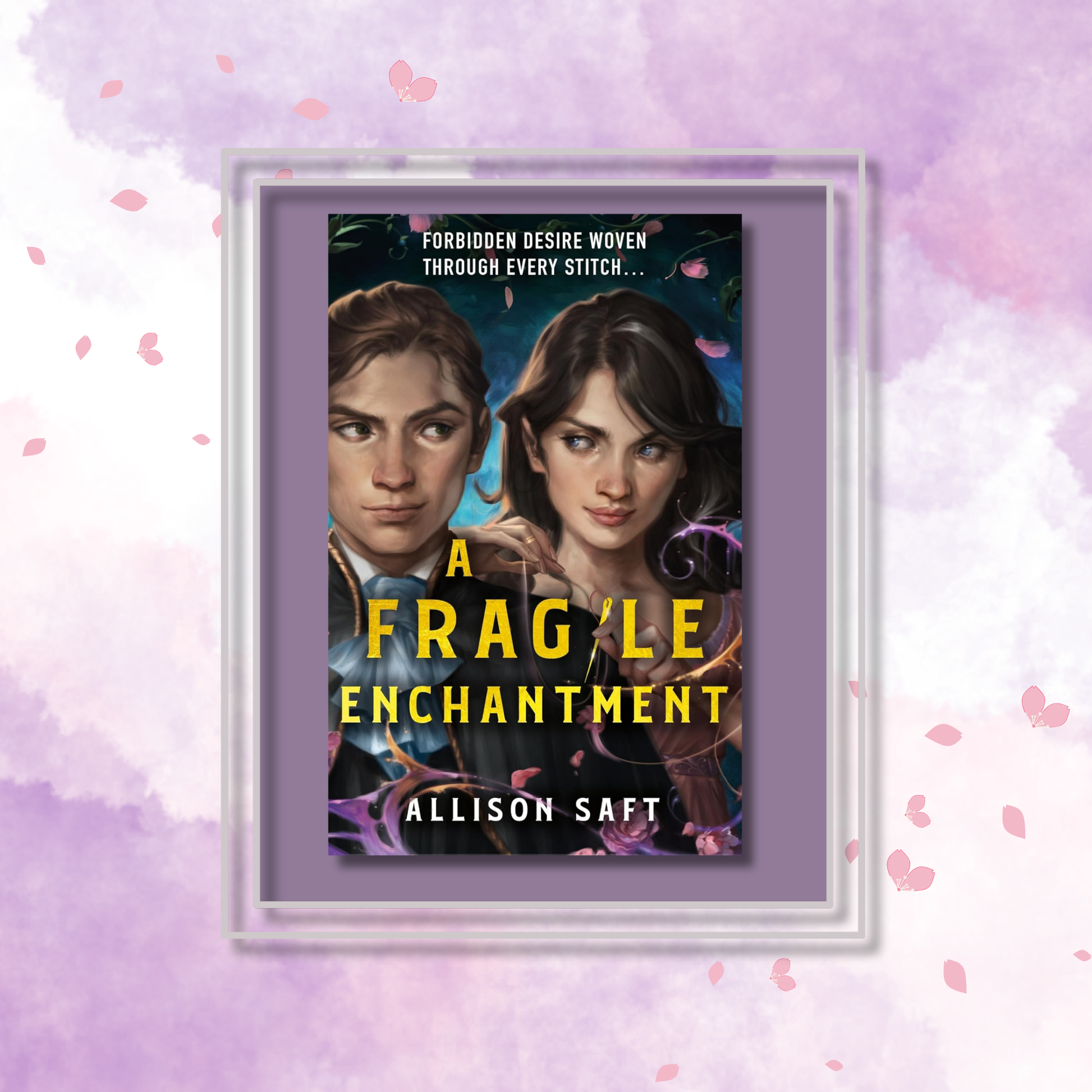 A_Fragile_Enchantment book cover on a purple background