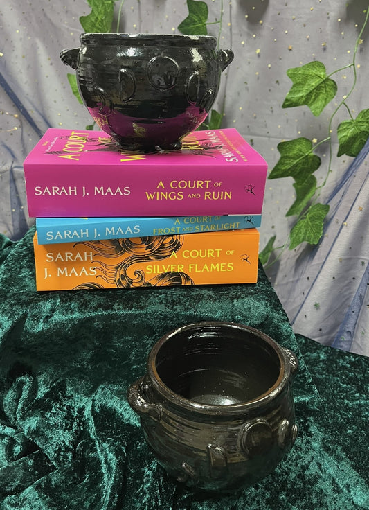 Ceramic Moon phase Cauldron