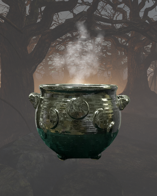 Ceramic Moon phase Cauldron