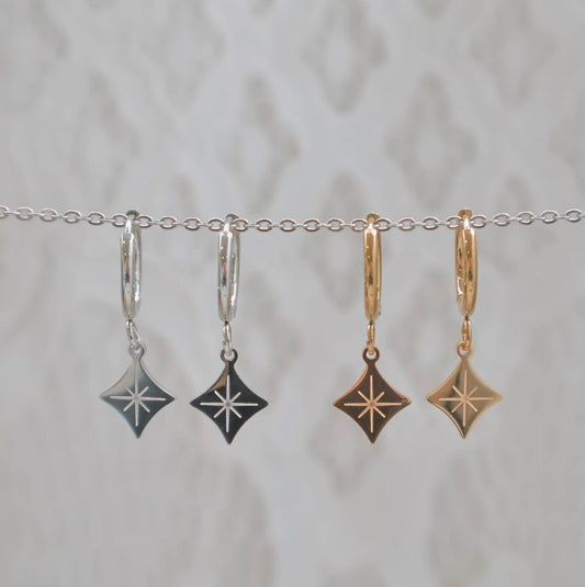 ✨ Diamond Hoop Earrings