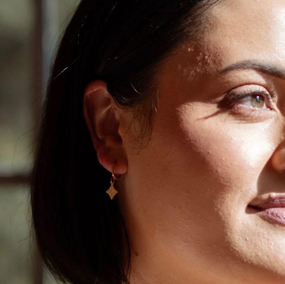 ✨ Diamond Hoop Earrings