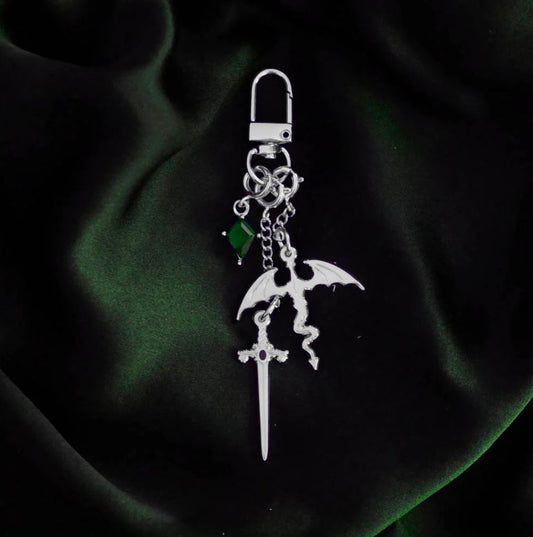 Dragon Rider Charmlet - Silver