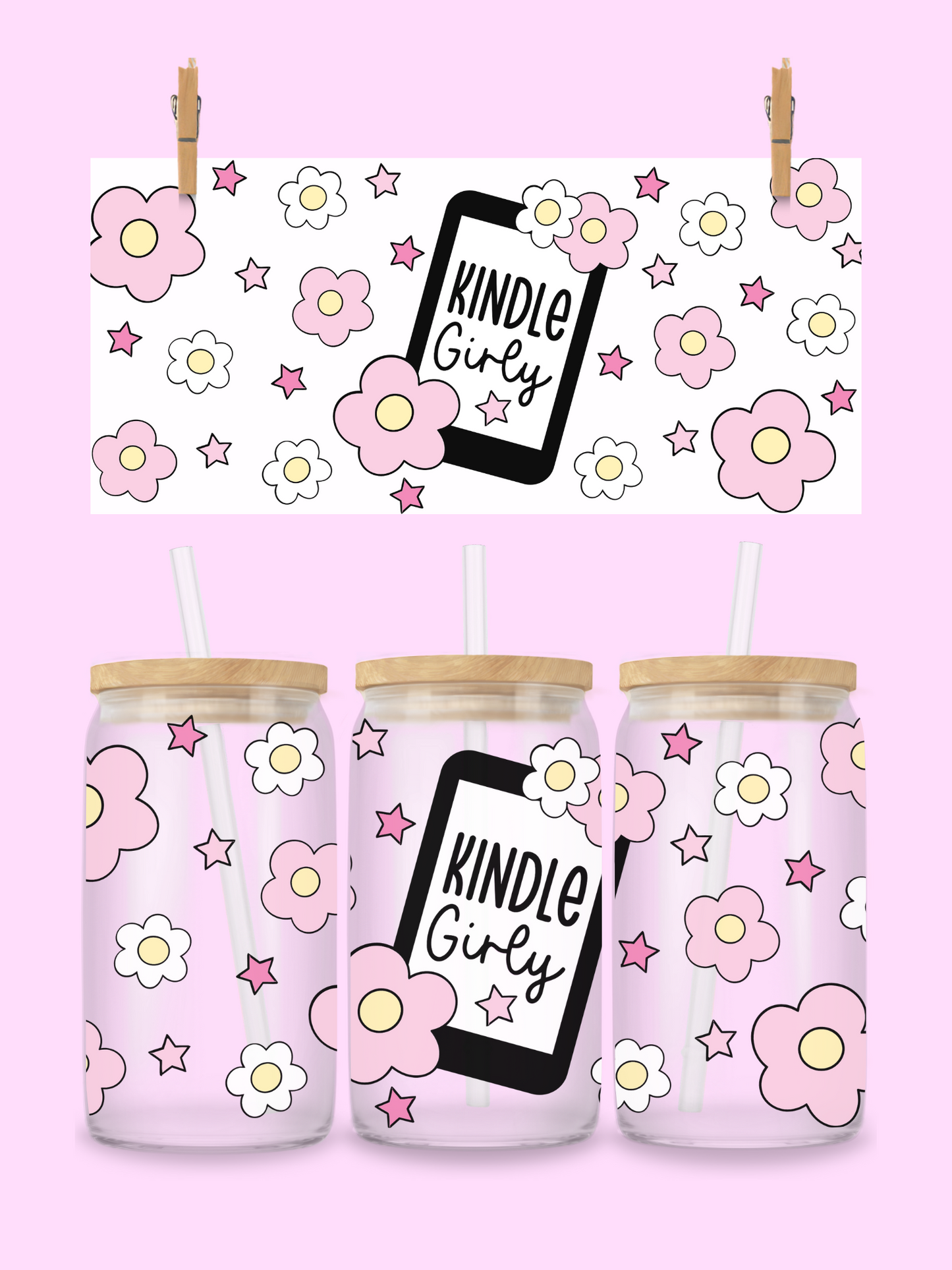 Kindle Girly 16oz Tumbler