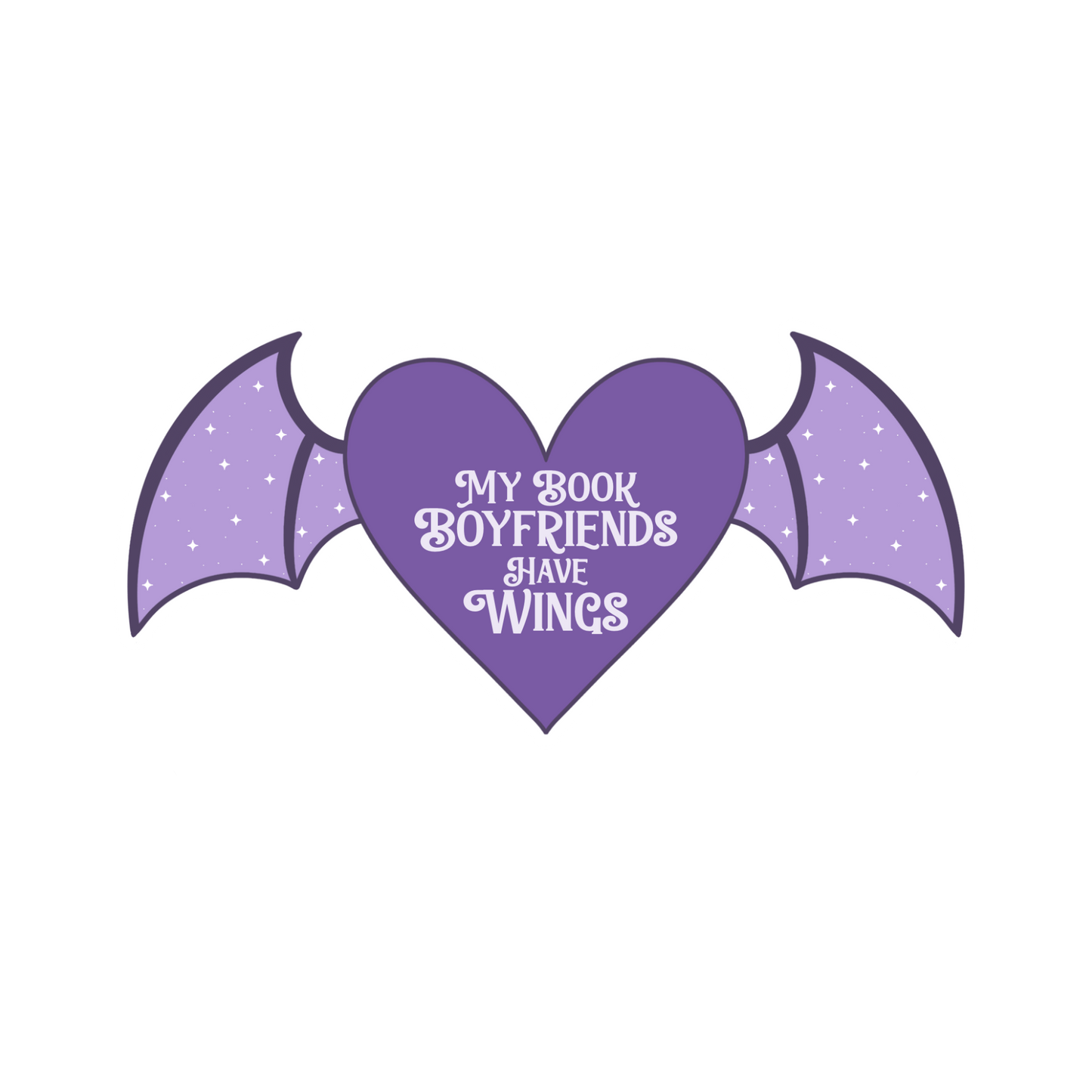 My Book Boyfriends Have Wings Sticker