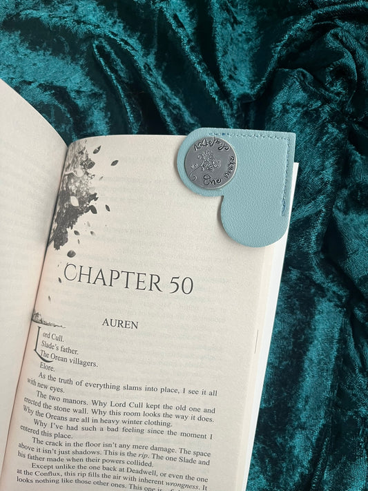 One More Chapter – Heart-Shaped Leather Bookmark