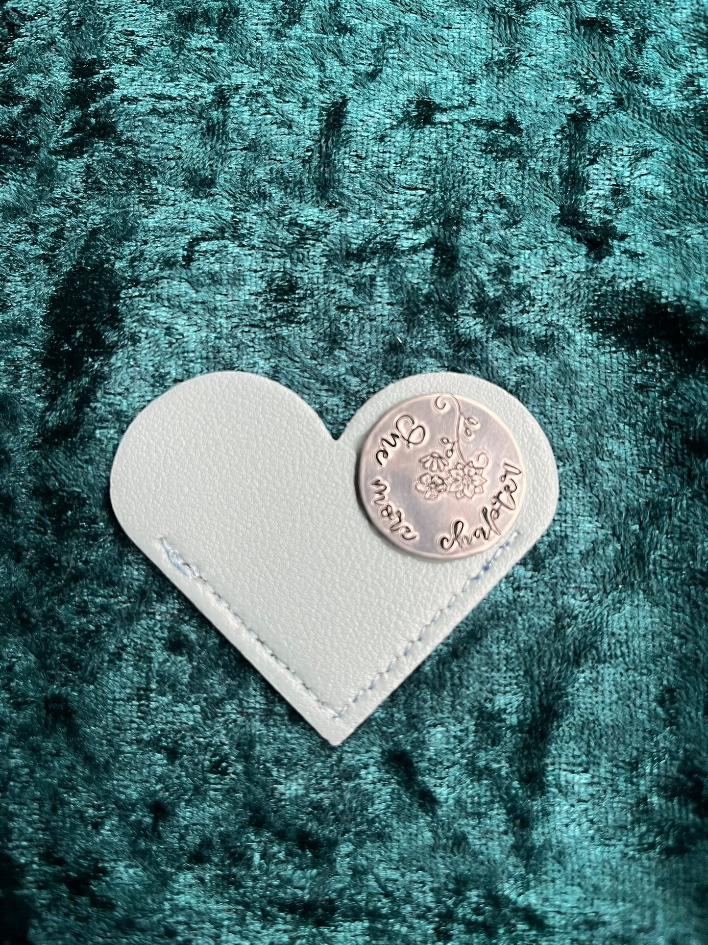 One More Chapter – Heart-Shaped Leather Bookmark