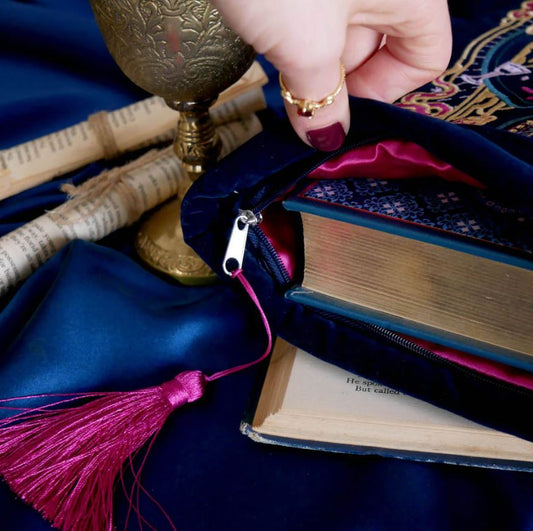 Serpents & Swords Book Sleeve - Blue