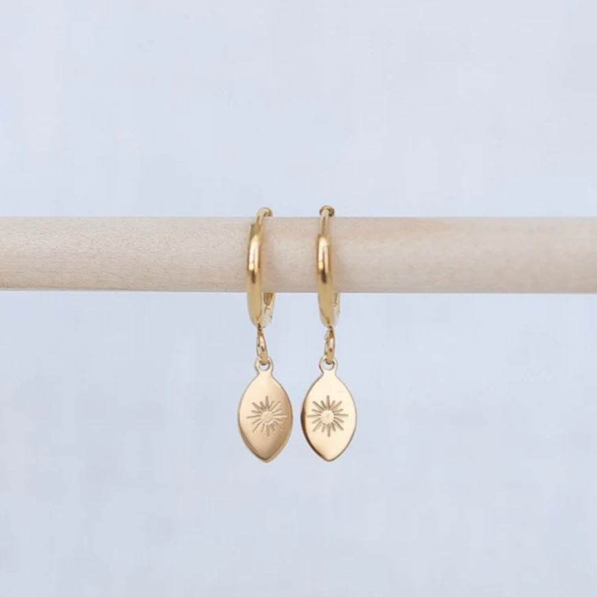 ⭐ Starburst Hoop Earrings