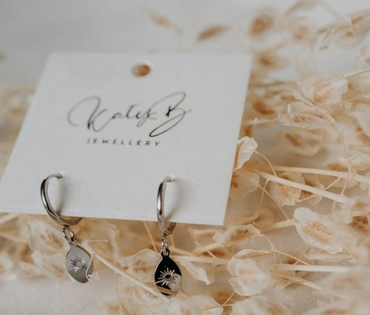 ⭐ Starburst Hoop Earrings