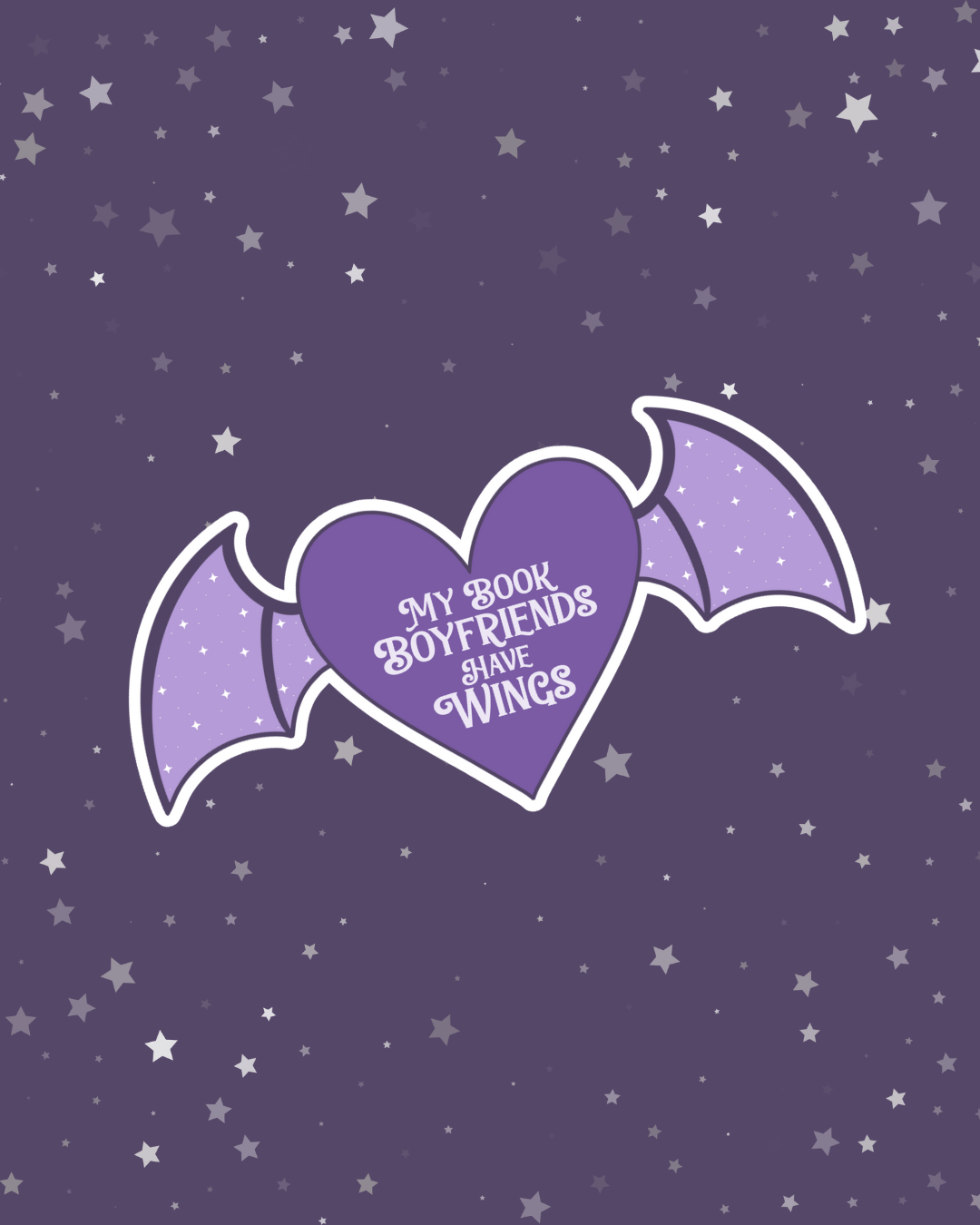 My Book Boyfriends Have Wings Sticker