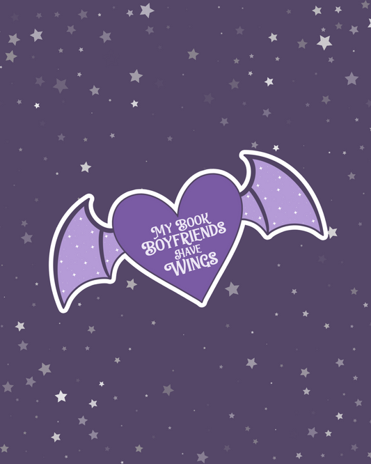 My Book Boyfriends Have Wings Sticker