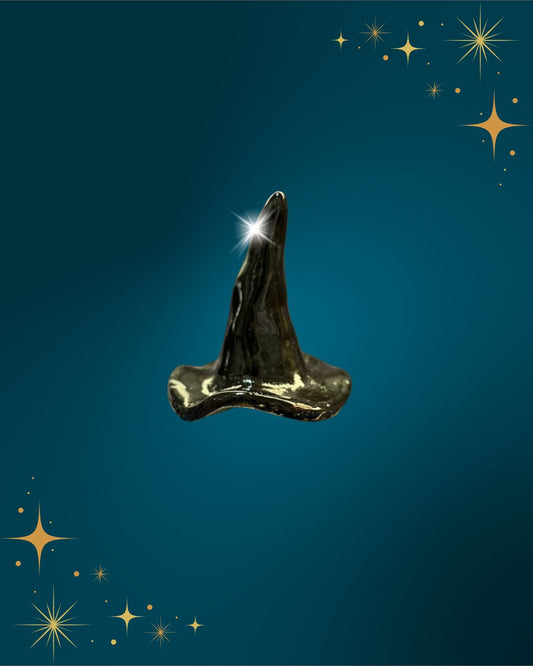 Witch hat on a blue background