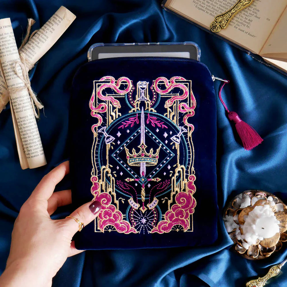 Serpents & Swords E-Reader Sleeve Blue