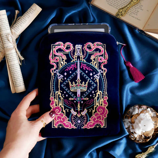 Serpents & Swords E-Reader Sleeve Blue
