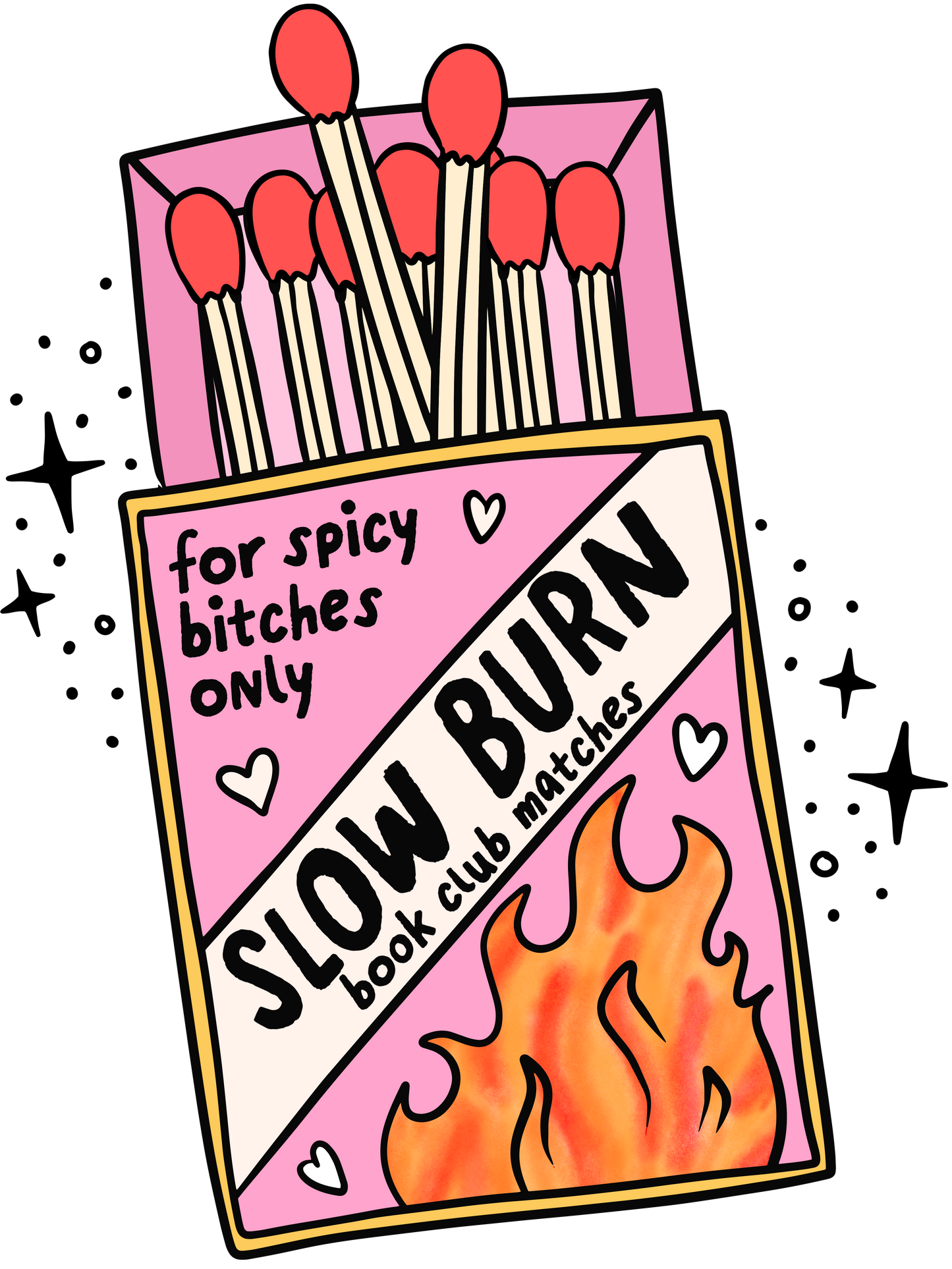 Slow Burn Matches Magnetic Bookmark