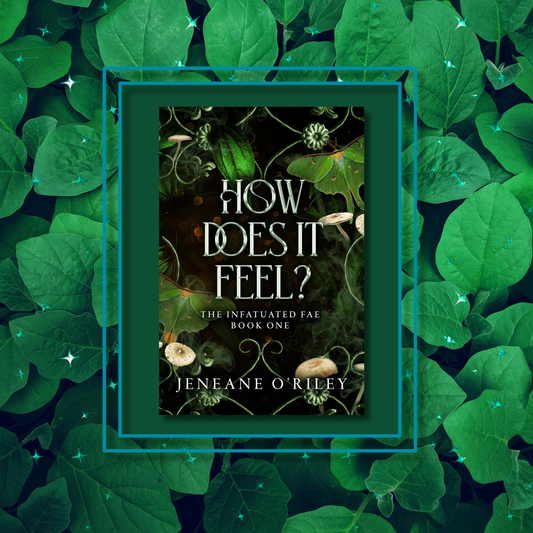 How Does it feel? By Jeneane O'Riley, featuring the book cover with a photo background inspired by its artwork.