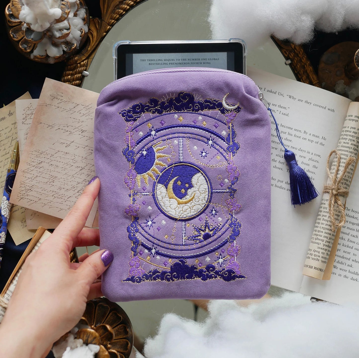 Otherworldly E-Reader Sleeve Lilac