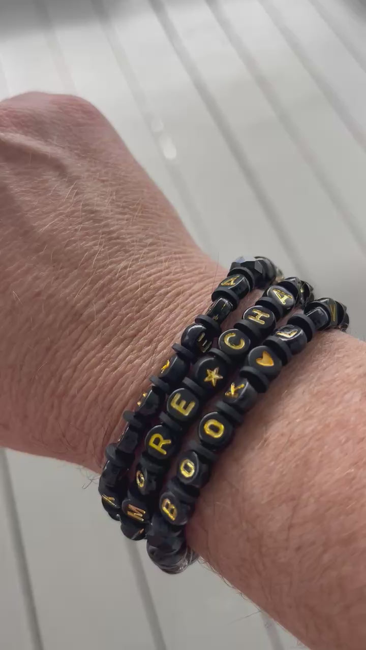Video of Jess wearing multiple bracelets.