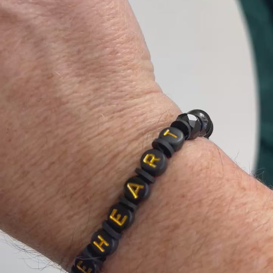 Video of Jess wearing the Fireheart bracelet.