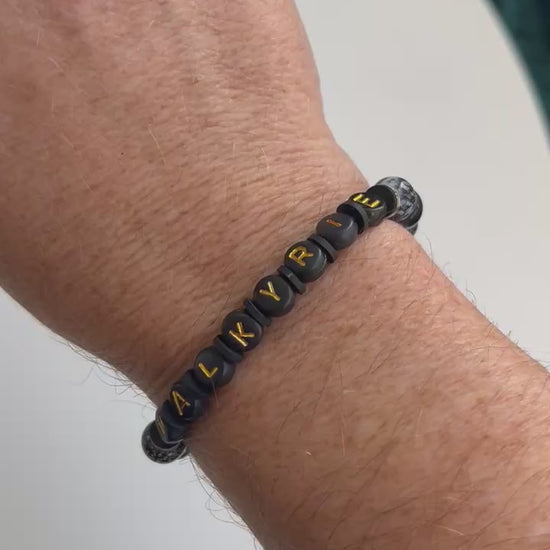 Video of Jess wearing the Valkyrie bracelet.