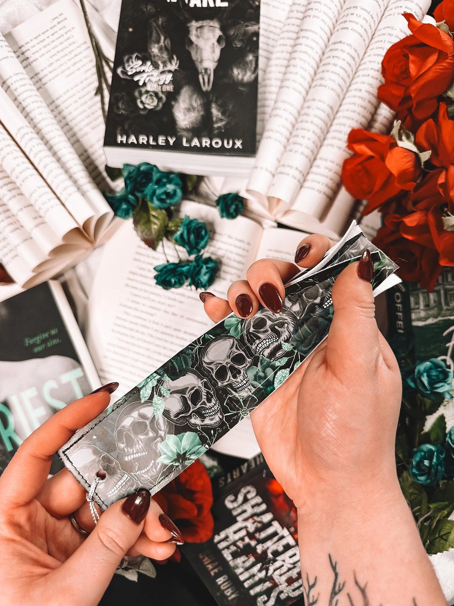 Skull - Spank Me Whip-End Bookmark